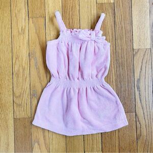 Janie and Jack Pink Terry Sundress Cover Up Dress 3-6m